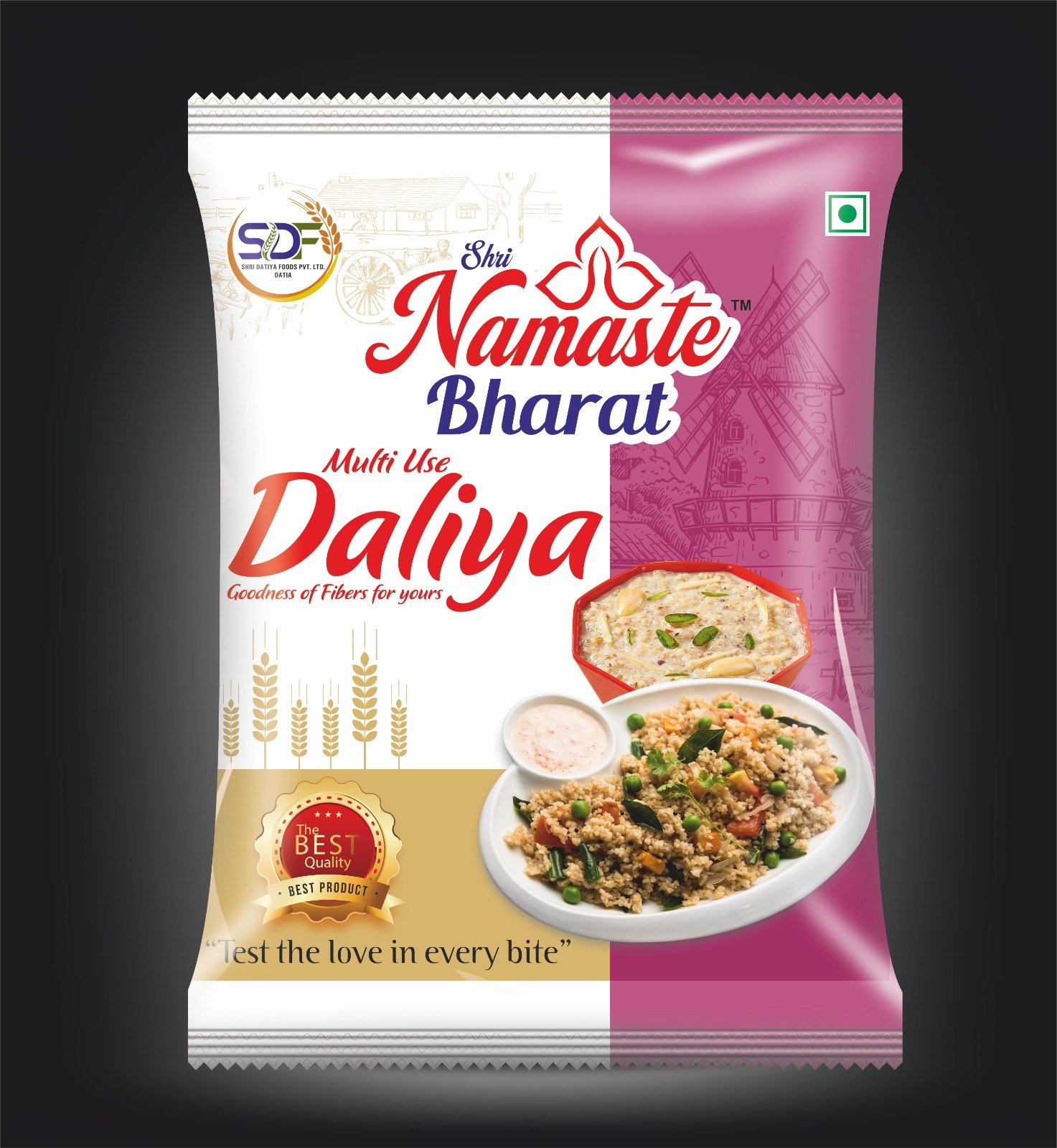 Shri Namaste Bharat Multi Use Daliya – Premium Broken Wheat | High Fiber Healthy Breakfast